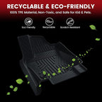 LASFIT Floor Mats for Toyota 4Runner 2013-2024 (Only for 7 Seats) All Weather Custom Fit Floor Liner for Toyota 4 Runner TPE Mats Front&Rear 3 Row Car Mats, Black