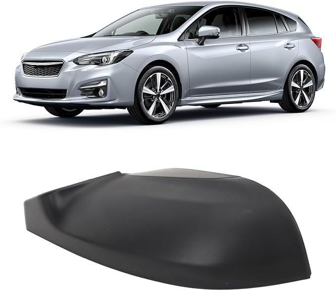 Black Shockproof Lower Mirror Cover Cap, Rearview Mirror Lower Trim Covers Replacement for Subaru Impreza Legacy Outback Ascent (Right: 91054FL21A)