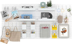 8-Pack 22"x44" Plastic Pegboard Panels Durable Modular Organizer Boards for Wall Storage, Garage, Workshop & Craft Room – Lig