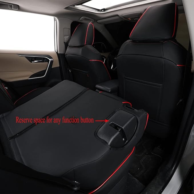EKR Rav4 Seat Covers Custom Fit for Toyota Rav4 (Hybrid) LE/XLE Premium 2026, Leather Car Seat Cover Full Set for SUV,Faux Le