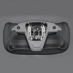MEWANT Hand Stitched Tesla Model S Yoke Real Leather Steering Wheel Cover Wrap for Tesla Model S 2021-2023 / Model X 2021-2023 Tesla Yoke Steering Wheel Accessories(3D Style)