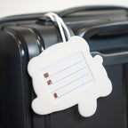 Milk Luggage Tag in White Authorized Milkmochabear Merchandise Cute Adorable Silicone with Name ID Card Suitcase Label Travel