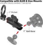 Magnetic Phone Holder Base for RAM Mounts, 1" (25mm) Ball Mount with Medium Aluminum B Size Double Socket Arm, Compatible with Magsafe iPhone 17/16/15/14/13/12 Series