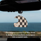 ulu Lagoon Hanging Car Air Freshener | Tropical Beach Coconut Surf Wax Scent Mini Wave | Long Lasting Car Freshener, Closet a