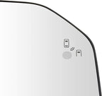 TRQ Passenger Side Mirror Glass Heated Compatible with 2015-2017 Ford F150 with Blind Spot Indicator