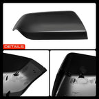 A-Premium Passenger Side Rearview Mirror Cover Cap - Compatible with Chevrolet Tahoe Suburban & GMC Yukon XL & Cadillac Escalade, 2021 2022 2023 2024 - Smooth Black, Without Turn Signal Hole