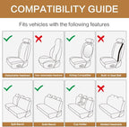 Pariitadin Baja Saddle Blanket Car Seat Covers Full Set with Seat Belt Pads, Washable Breathable Striped Woven Cloth Seat Cov