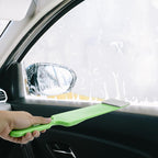 QWORK Window Tint Tool Bulldozer Squeegee Set 3 Pcs Long Handle Glass Scrubber Paddle for Car Windshield Cleaning & Film Installation Heavy Duty Car Detailing Kit for Tight Gaps
