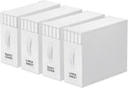 StorageTastic 4 Pack Bed Sheet Closet Organizers and Storage,Sturdy Foldable Storage Containers with Window and Label,Storage