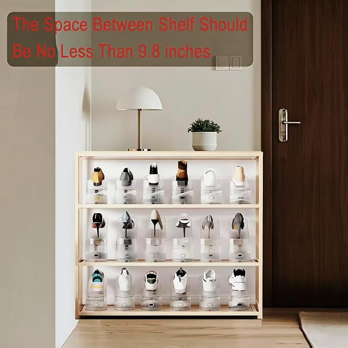 Shoe Slots Organizer for Closet 8PACK Shoe Stacker Adjustable Shoe Slots Organizer Shoe Space Savers Double Layer Stack Shoe 