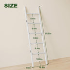 Bamboo Towel Rack 5-Tier Blanket Ladder for Living Room, Bedroom, Bathroom Space-Saving Decorative Ladder for Quilts, Towels 