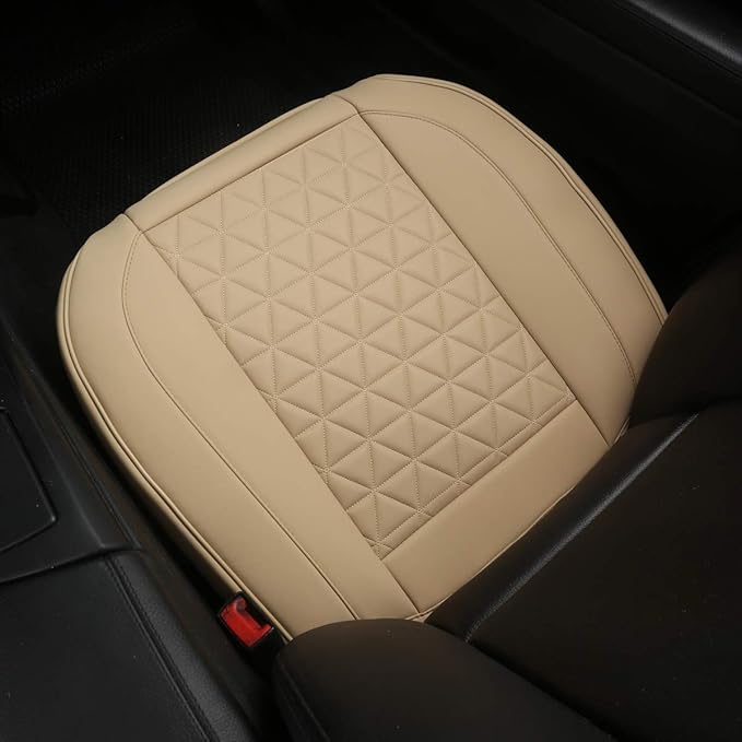 Black Panther Luxury Polyvinyl Car Seat Cover Front Bottom Seat Cushion Cover, Anti-Slip and Wrap Around The Bottom, Fits 95%