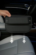 AC4®️ Universal Car Seat Gap Filler Organizer | Premium PU Leather Storage for Car, SUV & Trucks | Car Pocket Organizer for front seat, Cable Slots, Wallet, Sunglasses & Essentials.