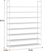 OYREL 8 Tier Shoe Rack Organizer Large Shoe Storage Rack for Closet Entryway Shoe Holder Space Saving Shoe Shelf Shoe Stand T