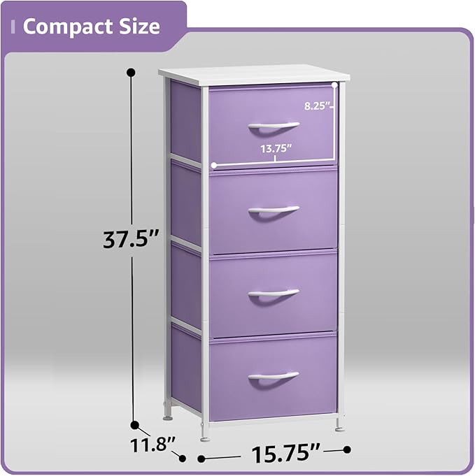 Sorbus Dresser Storage Tower, Organizer Drawers for Closet Boys & Girls Bedroom, Bedside Furniture, Chest for Home, College D