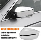 Yumzeco Compatible with Honda Accord Side Mirror Cover Trim 8th Gen 2008 2009 2010 2011 2012, Chrome Door Rearview Mirror Caps Replacement for Honda Accord W/O Light Hole - Left Driver Side