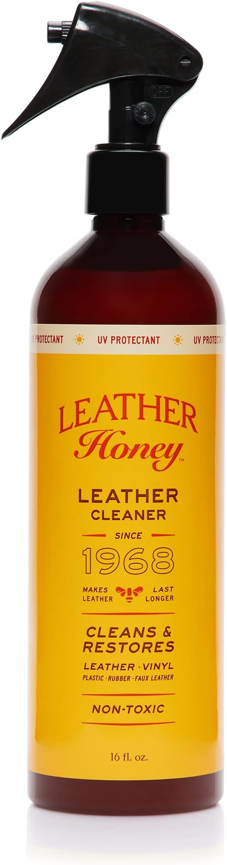 Leather Honey Leather Cleaner Spray: UV Protectant, Non-Toxic & Made in the USA Since 1968. Cleans & Protects Leather, Faux &