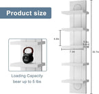 Exclusive U-Shaped 5-Tier Compact Narrow Wall Shelf Unit with RGB Lighting, Modern Vertical Shelf for Vanity, Ideal for Anime