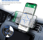 Miracase Phone Holders for Your Car with Metal Hook Clip, Air Vent Cell Phone Car Mount, Hands Free Universal Automobile Cradle Fit for iPhone Android and All Smartphones, Classic Black