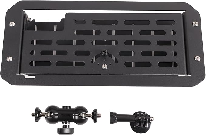 Car Center Console Dashboard Storage Organizer Tray with Dash Cam Mount Holder Compatible with Toyota Tundra/Sequoia 2022-2026, Car Cameras Bracket for Go pro/Action Camera Video Record Accessories