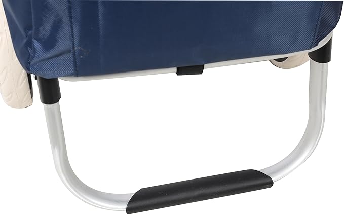 【LuckyNote】 Shopping Trolley with Wheels,Trolley Black Foldable Shopping Cart,Removable Shopping Oxford Waterproof Bag (Blue)