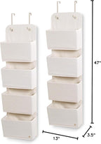 Delta Children GAP babyGap 2-Pack Over the Door Storage Organizer with 4 Pockets, Tan