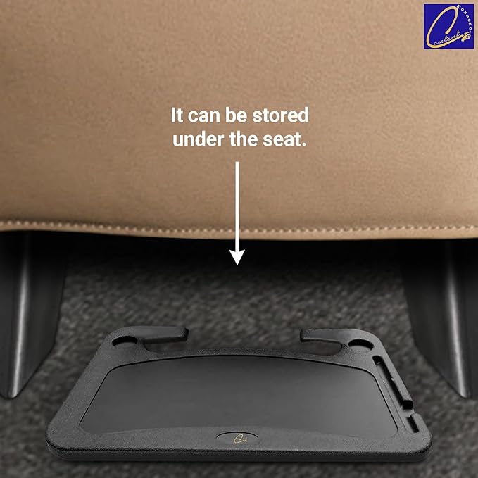 Steering Wheel Desk Tray | 16.5" Portable Car Laptop Table | Multi-Use Work Surface for Eating Writing | Vehicle Travel Workstation | Fits Most Cars Trucks SUVs
