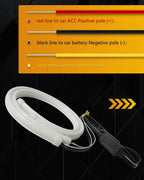 Qasim Sequential Turn Signal 24inch Led Car DRL Daytime Running Lights Strip 12V Auto Headlight 60CM White/Amber Flowing-1Pair