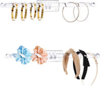 Heesch Headband Holder, Bracelet Holder, Claw Clip Organizer, Acrylic Necklace Holder, Hat Rack for Baseball Caps, Wall Mount