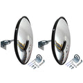 12" Convex Security Mirror, 2 Pack for Garage, Office, Warehouse Blind Spot Safety & Traffic Security, Indoor/Outdoor