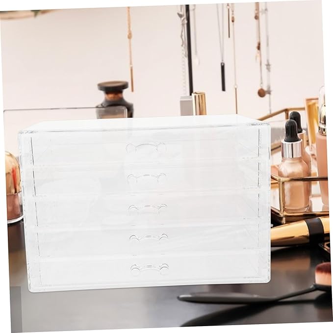 Makeup Organizer Box Desktop Jewelry Holder Acrylic Storage Cosmetics Display Compact Stylish