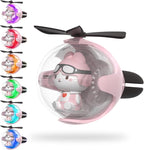 Pink Bunny Car Air Freshener with 6-Color Auto Light Up & 4 Scented Replacements Tablets – Light Scent, Decorative Auto Acces