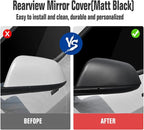 Model 3 Side Mirror Cover, Mirror Cap 2 PCS Matt Black Rearview Mirro Cover for Model 3 (2019-2024)