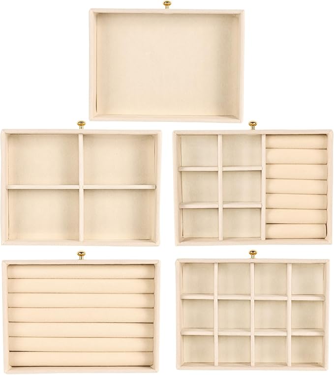 Greenfeather Jewelry Organizer with 7 Removable Drawers, Clear Acrylic Jewelry Box with 16 Necklace Hooks, 48 Pairs of Earrin