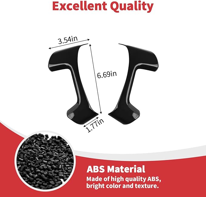 Linskip Steering Wheel Trim Covers Compatible with Avalanche/Suburban/Tahoe/Traverse/Silverado 1500 2500HD 3500HD & Yukon/Sierra & Cadillac Escalade 2007-2013 Black Interior Accessories