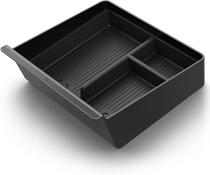 Spigen Non-Slide Center Console Organizer (Expanded Capacity) for Tesla Model Y Juniper (Only Premium & Performance 2025/26) and Model 3 Highland (Standard, Premium & Performance 2024/25/26)