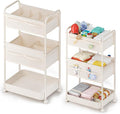 Baby Diaper Caddy, Premium Metal& Felt Movable Cart with Dividers for Newborn Nursery Essentials, Large Capacity Rolling Diap