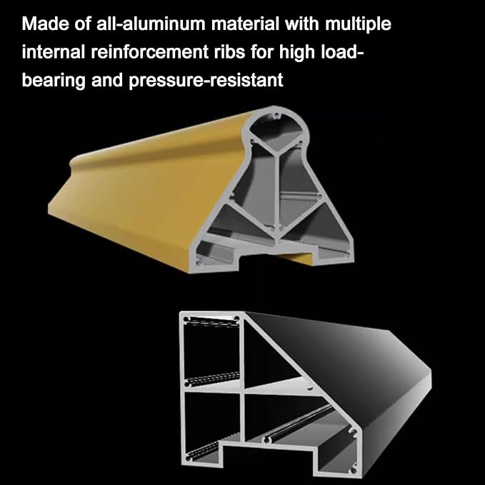 Aluminum Alloy Parking Stopper for Garage, Triangle Garage Parking Assistance, Car Stoppers for Garage, 1 Piece, for Car, SUV(Gray,60cmx13cm/23.6inx5.1in)
