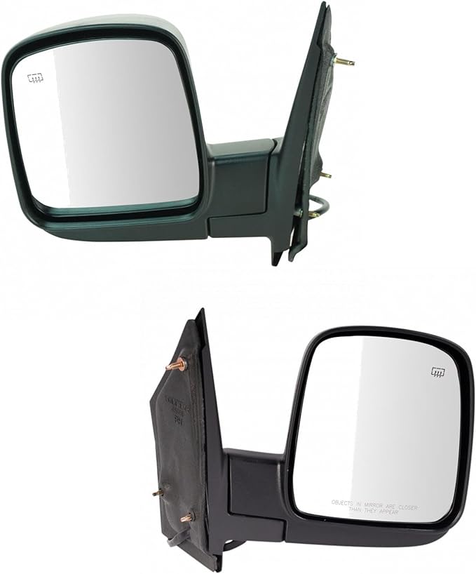 TRQ Driver and Passenger Side Mirror Assembly Set Power Heated Foldaway Paint to Match Compatible with 2003-2007 Chevrolet Ex