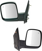 TRQ Driver and Passenger Side Mirror Assembly Set Power Heated Foldaway Paint to Match Compatible with 2003-2007 Chevrolet Ex