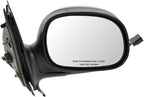 TRQ 2 Piece Driver and Passenger Side Mirror Assembly Set Manual Folding Electric Adjustment Non-Heated No Memory Black Compa