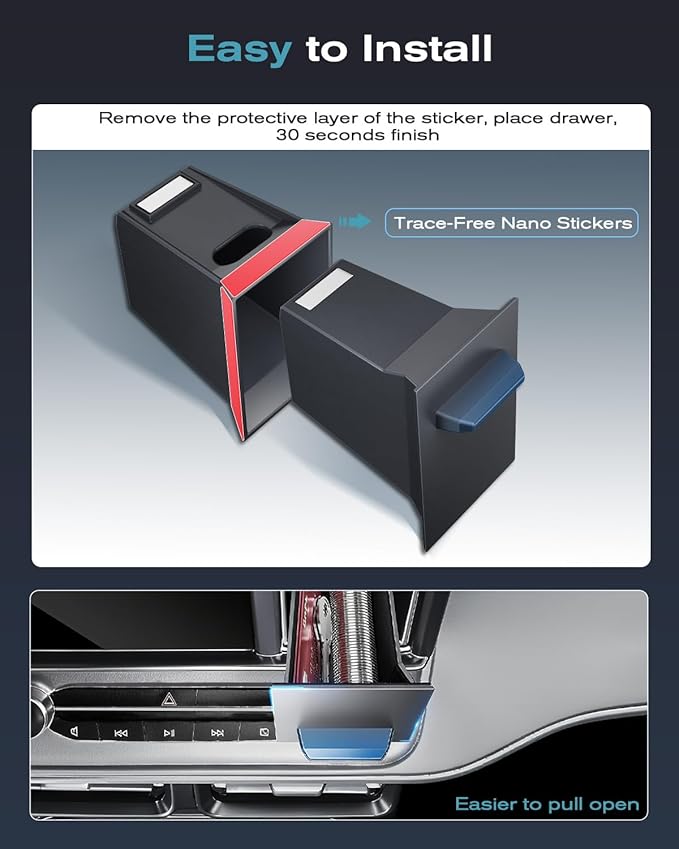 CDEFG UPGRADED for Ford Maverick 2022-2024 Center Console Screen Storage Drawer w/Magnet Design Slides Smoothly - Maverick 8"