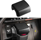 INTGET Gear Shift Knob Cover for 2022 2023 2024 2025 2026 Toyota Tundra Accessories Carbon Fiber Car Center Console Gear Shift Knob Trim Protector Gear Shifter Cover for Toyota Sequoia Accessories