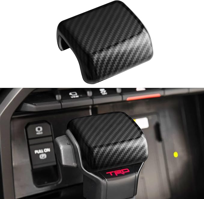 INTGET Gear Shift Knob Cover for 2022 2023 2024 2025 2026 Toyota Tundra Accessories Carbon Fiber Car Center Console Gear Shift Knob Trim Protector Gear Shifter Cover for Toyota Sequoia Accessories