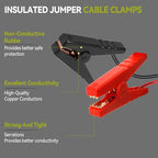 Jumper Cables Adapter Compatible with Ryobi 18V Battery, 12AWG 5.9FT Portable Battery Jump Starter Automotive Booster Cables Power for Car Jump Starting Using Tool