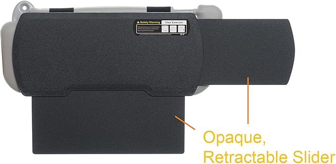 Car Visor Extender TFY Anti-Glare Sun Visor Extender Windshield and Side Window Sunshade and UV Rays Blocker (1 Piece) (Black)