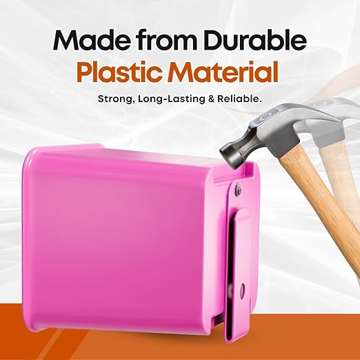 Car Trash Can Waterproof Vehicle Garbage Bin, Leakproof Anti Slip Floor Mat Clip Trash Bag Holder for Car, Truck, SUV, Van Portable Auto Trash Container with Stability Clips (Pink, Small)