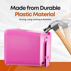 Car Trash Can Waterproof Vehicle Garbage Bin, Leakproof Anti Slip Floor Mat Clip Trash Bag Holder for Car, Truck, SUV, Van Portable Auto Trash Container with Stability Clips (Pink, Small)