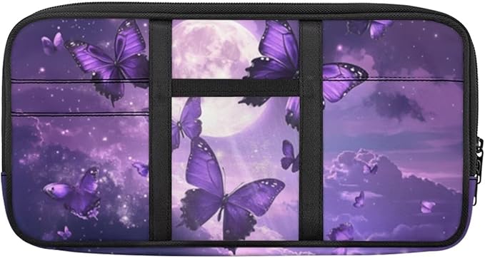 Butterfly Car Sun Visor Organizer Visor Storage Pouch Car Sun Storage Pocket Tactical Car Accessories with Zipper