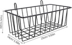 Ciieeo 2pcs Metal Hanging Baskets Wire Wall Baskets Grid Wall Accessory Rv Shelf Organizer Door